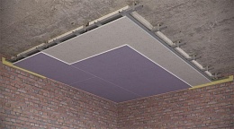 Каркасный звукоизоляционный потолок на подвесах Виброфлекс-Коннект ПП (115 мм)